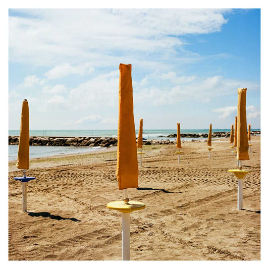 Beach Square Wallart Venice Lido Yellow Umbrellas Art Print Giclée Rue Paradis Art Prints