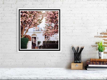 Cherry Blossom Framed Art, London Blossom Art Print Giclée Rue Paradis Art Prints