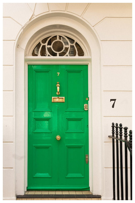 LONDON Home Decor:Bright Green Door Art Print for wall decor - Rue Paradis Art Prints